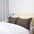 thumbnail image 1 of PiccoCasa Soft 1800 Microfiber Pillow Shams 2Pcs, Brown King(20"x36"), 1 of 6