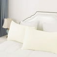 thumbnail image 1 of PiccoCasa Soft 1800 Series Microfiber Pillowcases 2pcs Standard Cream, 1 of 7