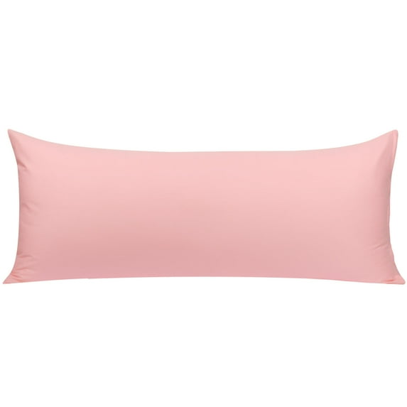 PiccoCasa Soft Cotton Body Pillow Cover Zipper Closure, King Pink 20" x 60"