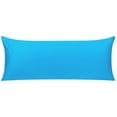thumbnail image 1 of PiccoCasa Soft Cotton Body Pillow Cover Zipper Closure, Queen Blue 20" x 54", 1 of 7