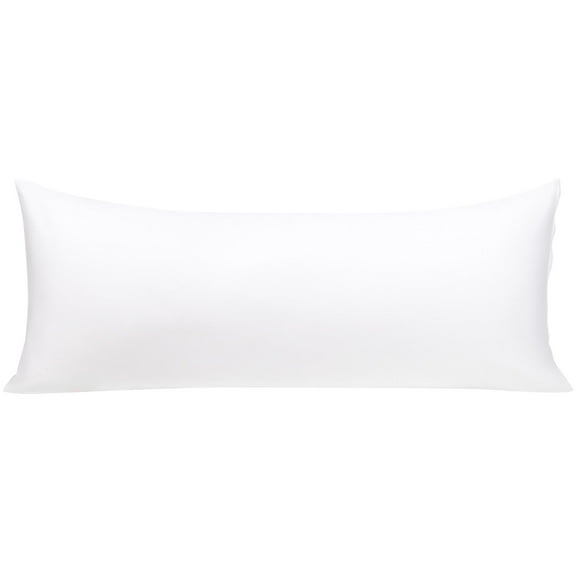 PiccoCasa Soft Cotton Body Pillow Cover Zipper Closure, Standard White
