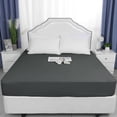 thumbnail image 1 of PiccoCasa Soft Microfiber Fitted Sheet Large Pocket, King Dark Gray, 1 of 7