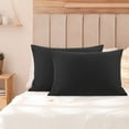 thumbnail image 1 of REGALWOVEN Soft Microfiber Zippered Pillowcase Set of 2, Queen Black, 1 of 7