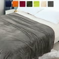 thumbnail image 1 of PiccoCasa Soft Plush Lightweight Fleece Blanket for Bed Couch Sofa Gray 65" x 90", 1 of 8