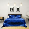 thumbnail image 1 of PiccoCasa Soft Polyester 4-Piece Galaxy Bed Sheets Bedding Set Full Blue, 1 of 6