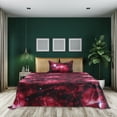 thumbnail image 1 of PiccoCasa Soft Polyester Galaxy Bed Sheet Set, 3-Pieces Twin Red, 1 of 6
