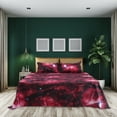 thumbnail image 1 of PiccoCasa Soft Polyester Galaxy Bed Sheet Set, 4-Pieces Full Red, 1 of 8