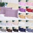 thumbnail image 1 of PiccoCasa Soft Silky Satin Pillowcases Zipper 2 Pack, King Mauve, 1 of 8