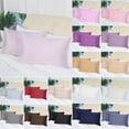 thumbnail image 1 of PiccoCasa Soft Silky Satin Pillowcases Zipper 2 Pack, Non-Standard Lavender Gray, 1 of 8