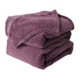 thumbnail image 1 of PiccoCasa Soft Waffle Flannel Fleece Blanket Queen Size,Microfiber Mesh Blanket ,78"x90",Purple, 1 of 7