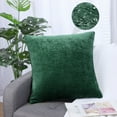 thumbnail image 1 of PiccoCasa Soft Water Repellent Throw Pillow Covers 20x20 Inch Emerald Green, 1 of 7