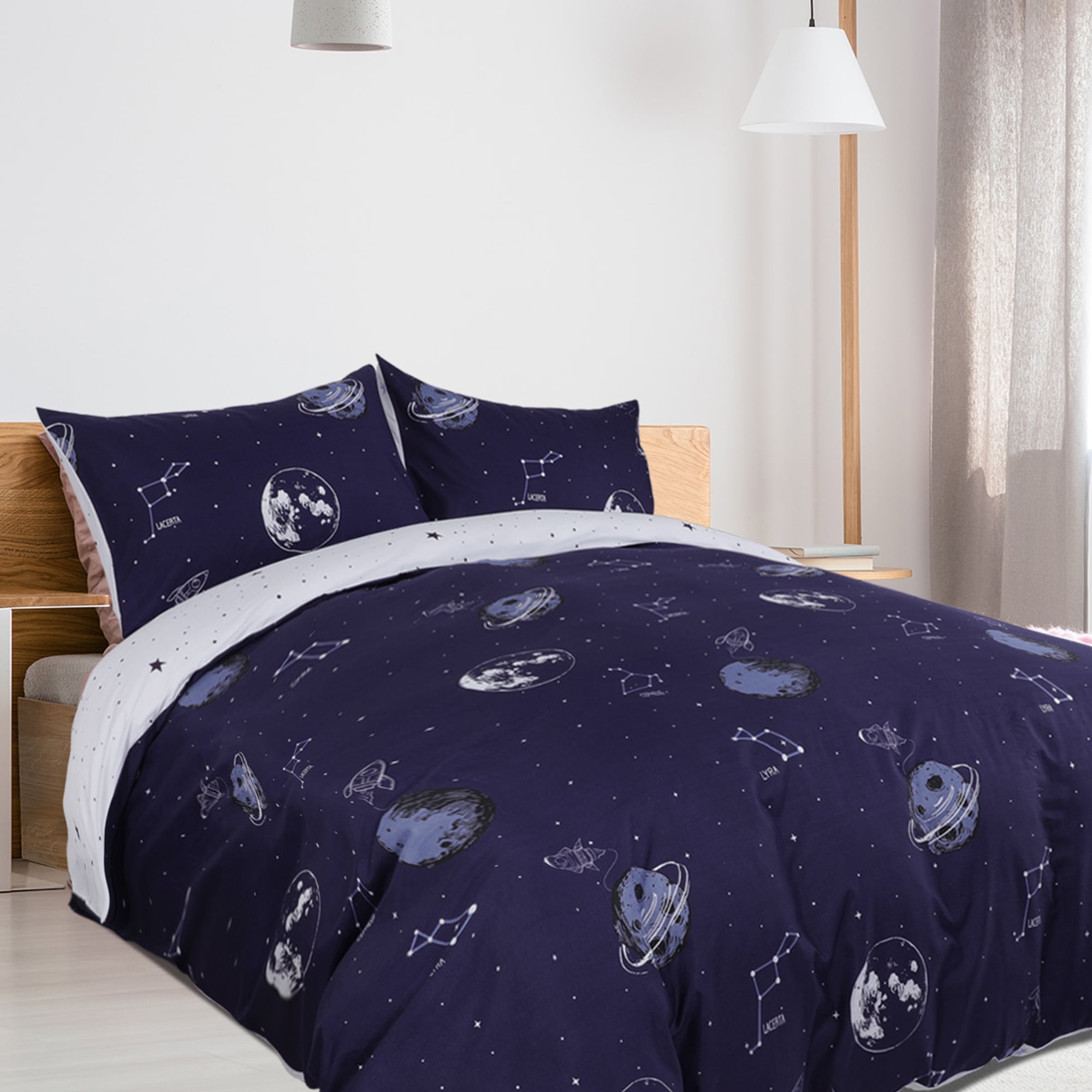 Piccocasa Space Travel Pattern Duvet Cover Sets No Duvet Comforter