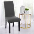 thumbnail image 1 of PiccoCasa Spandex Stretch Dining Room Chair Cover Solid Chair Protector, Medium Gray, 1 of 6