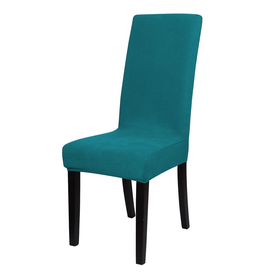 PiccoCasa Spandex Stretchy Knit Dining Room Chair Cover, Teal Blue
