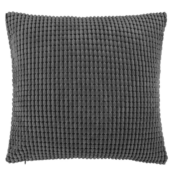 PiccoCasa Square Corn Striped Decorative Throw Pillow Case for Sofa, Dark Grey, 26"x26"