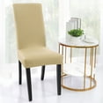 thumbnail image 1 of PiccoCasa Stretch Chair Cover Removable Seat Protectors Pack of 4, Champagne Color, 1 of 8
