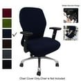 thumbnail image 1 of PiccoCasa Stretch Office Chair Cover Jacquard Stripe Computer Chair Protector, Medium, Navy Blue, 1 of 6