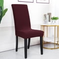 thumbnail image 1 of PiccoCasa Stretch Polyester Spandex Chair Cover, Burgundy L, 1 of 6