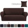 thumbnail image 1 of PiccoCasa Stretch Spandex Armchair Sofa Slipcover, Chocolate Medium, 1 of 6