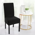 PiccoCasa Stretch Spandex Dining Chair Cover Classical Solid Chair Seat