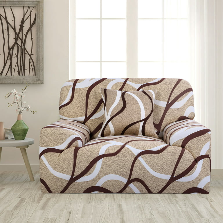 PiccoCasa Printed Sofa Cover Stretch Couch Cover Sofa Slipcovers with One  Pillow Case Multicolor 69-86 inches