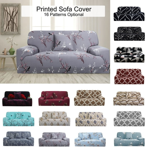 PiccoCasa Stretch Spandex Sofa Slipcover for 3 Seater, Taro Purple Color Large