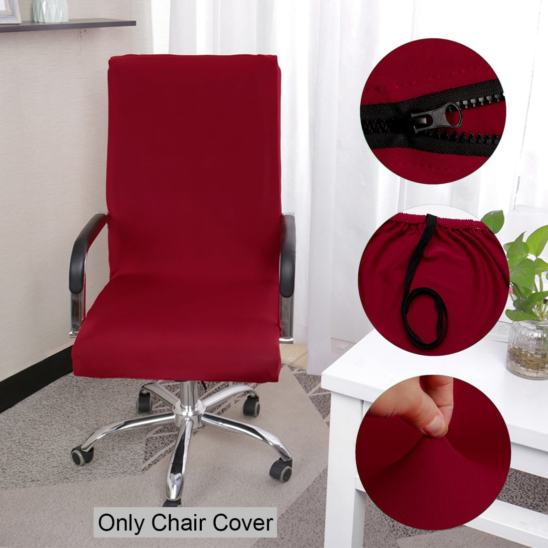 PiccoCasa Stretchy Office Chair Slipcover Swivel Computer Chair Cover