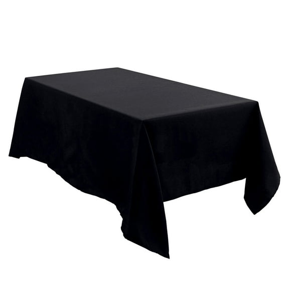 PiccoCasa Tablecloth Dining Table Cover Protector Indoor Black 55 x 63 Inch