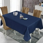 PiccoCasa Tablecloth Dining Table Cover Protector Indoor Navy Blue 55 x 63 Inch