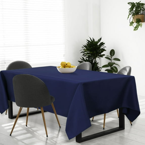 PiccoCasa Tablecloth Dining Table Cover for Indoor Outdoor Navy Blue 55"x80"