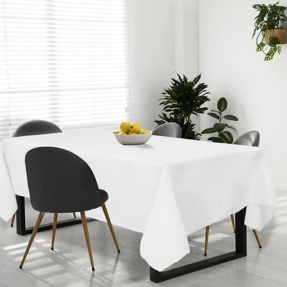 PiccoCasa Tablecloth Dining Table Cover for Indoor Outdoor Snow White 60"x120"