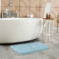thumbnail image 1 of PiccoCasa Thick Plush Bath Mat Rugs Floor Kitchen Door Rug Soft Microfiber Non-slip TPR Rubber Carpet Blue 16" x 24", 1 of 8