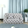 thumbnail image 1 of PiccoCasa Thick Stretch Sofa Cover 3 Seater Floral Print Couch Cover, Style 8, 1 of 6