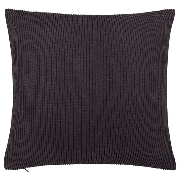 PiccoCasa Velvet Corn Striped Square Throw Pillow Covers, Dark Brown, 20"x20"