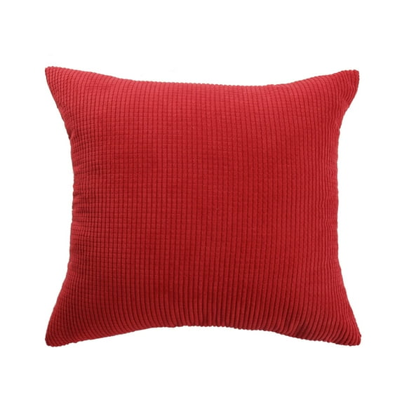PiccoCasa Velvet Square Decorative Throw Pillow Cover, 26"x26", Red