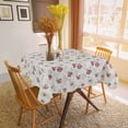thumbnail image 1 of PiccoCasa Vinyl Plastic Tablecloth Square 53" x 53" Peony Pattern Waterproof, 1 of 7