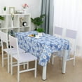 thumbnail image 1 of PiccoCasa Vinyl Tablecloth Rectangle 54" x 71" Blue  Waterproof, 1 of 8