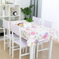 thumbnail image 1 of PiccoCasa Vinyl Tablecloth Rectangle 54" x 71" Purple Pink Flower Waterproof, 1 of 8