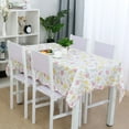 thumbnail image 1 of PiccoCasa Vinyl Tablecloth Rectangle 54" x 71" Rose Pattern Waterproof, 1 of 7