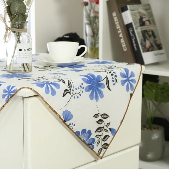 PiccoCasa Vinyl Tablecloth Rectangle 54" x 71" Yellow Waterproof
