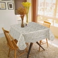 thumbnail image 1 of PiccoCasa Vinyl Tablecloth Wedding 53" x 53" Gold Tone Flower Waterproof, 1 of 7