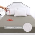 thumbnail image 1 of PiccoCasa Waterproof All Around Mattress Protector Microfiber Bed Cover Pad Gray King, 1 of 7