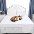 thumbnail image 1 of PiccoCasa Waterproof All Around Mattress Protector Microfiber Polyester Bed Fitted  White Full, 1 of 7