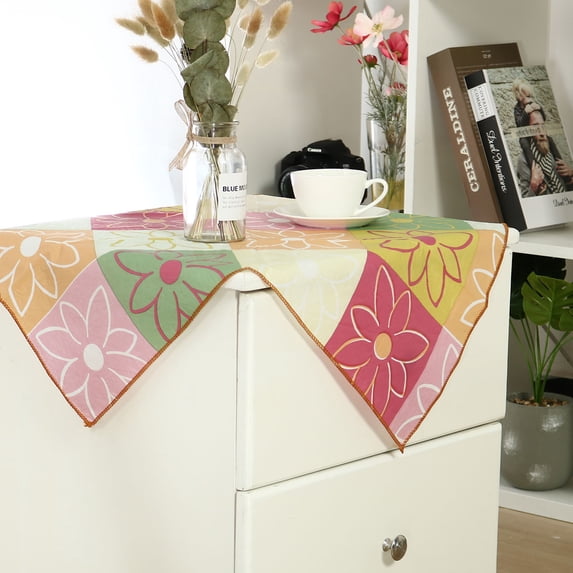 PiccoCasa Waterproof Vinyl Tablecloth Square 24" x 24" Pattern Printing