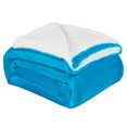 thumbnail image 1 of PiccoCasa Weighted Soft Flannel Fleece Throw Blanket, Twin, Blue White, 1 of 7
