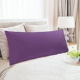 thumbnail image 1 of PiccoCasa Zippered Body Pillow Cover Egyptian Cotton Pillowcases, Jumbo Purple, 1 of 7