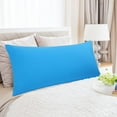 thumbnail image 1 of REGALWOVEN Zippered Body Pillow Cover Egyptian Cotton Pillowcases, Queen Blue, 1 of 8
