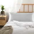 thumbnail image 1 of PiccoCasa1 PC Satin Body Pillowcases Soft with Envelope Silver 20"x72", 1 of 7