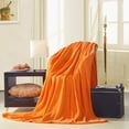thumbnail image 1 of Piccocasa All-Season Flannel Fleece, 1 Piece Queen(78" x 90")Blanket, Orange, 1 of 7