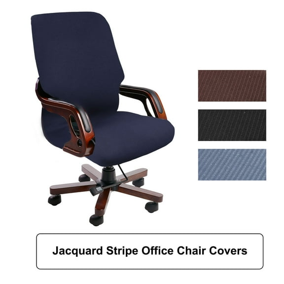 PiccoCasa Spandex Stretchy Swivel Computer Chair Cover, Large, Navy Blue